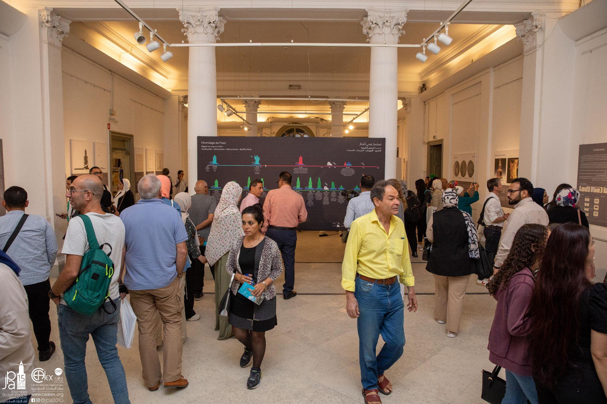 vernissage d'exposition les phares d’alexandrie à l'institut français